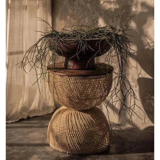 D - Bodhi Wave Side Table - Natural - LOOMLAN - LH Imports - Side Tables