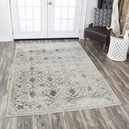 Dage Medallion Floral Beige Kitchen Hallway Runner Rug - LOOMLAN - LOOMLAN - Area Rugs