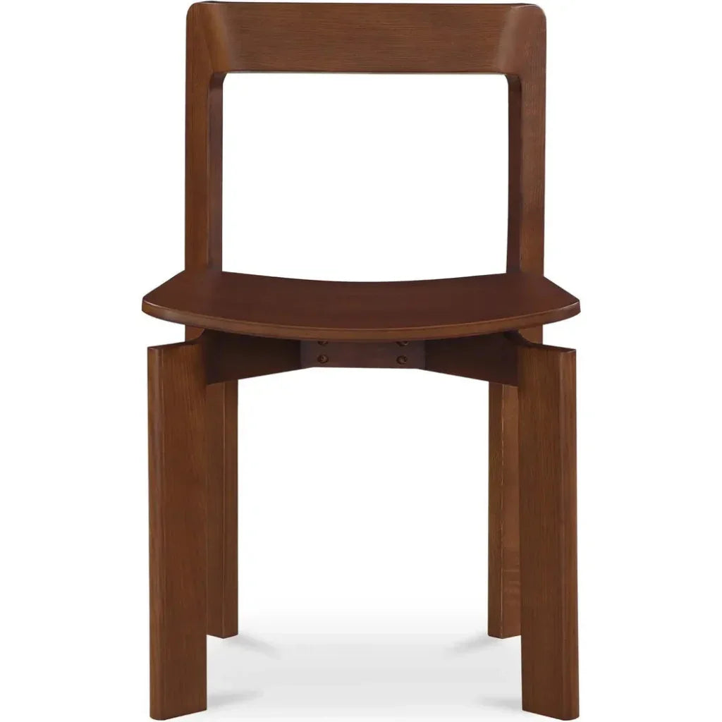 Daifuku Wood Brown Armless Dining Chair 2PC - LOOMLAN - Moe's Home - Dining Chairs