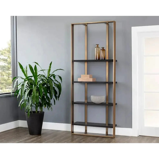 Dalton Steel Framed Modern Etagere-Etageres-SUNPAN-LOOMLAN