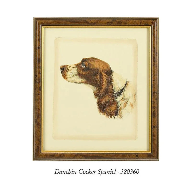 Danchin Brittany Spaniel Gold Framed Artwork-Framed Wall Art-Chelsea House-LOOMLAN