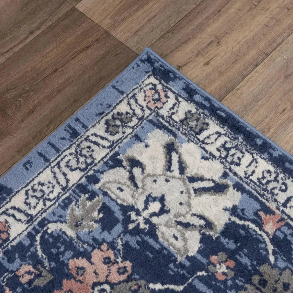 Danz Medallion Blue Kitchen Hallway Runner Rug - LOOMLAN - LOOMLAN - Area Rugs