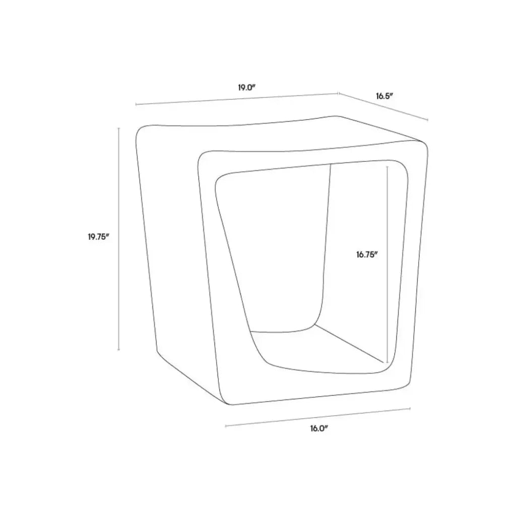 Darwin Concrete Outdoor End Table - LOOMLAN - SUNPAN - Outdoor Side Tables