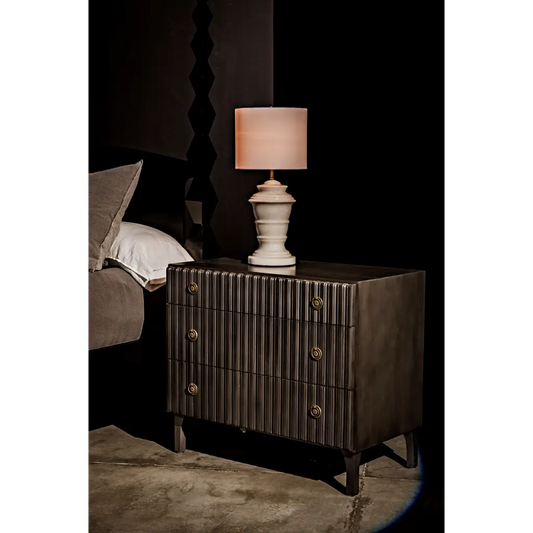 Daryl Three Drawers Wood Dresser