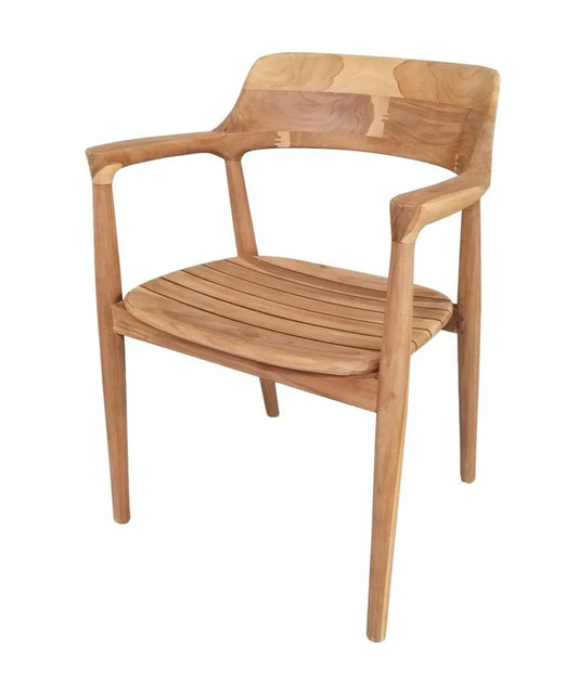 Dean Wooden Patio Dining Chair-Outdoor Dining Chairs-Artesia-LOOMLAN