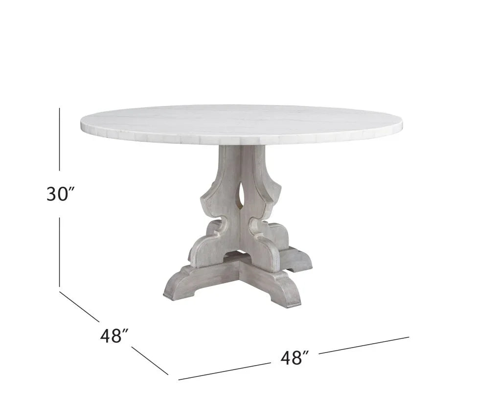 Delaney Marble Top Round Dining Table-Dining Tables-Bassett Mirror-LOOMLAN