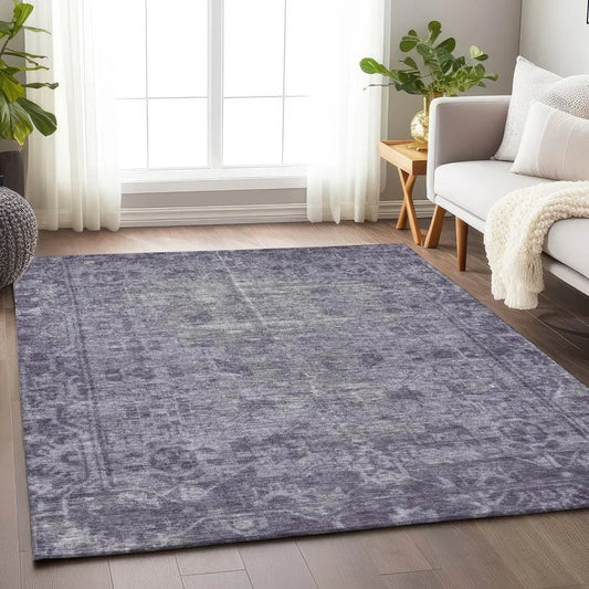 Delaura Purple Washable Indoor - Outdoor Rug - LOOMLAN - LOOMLAN Rugs - Outdoor Rugs