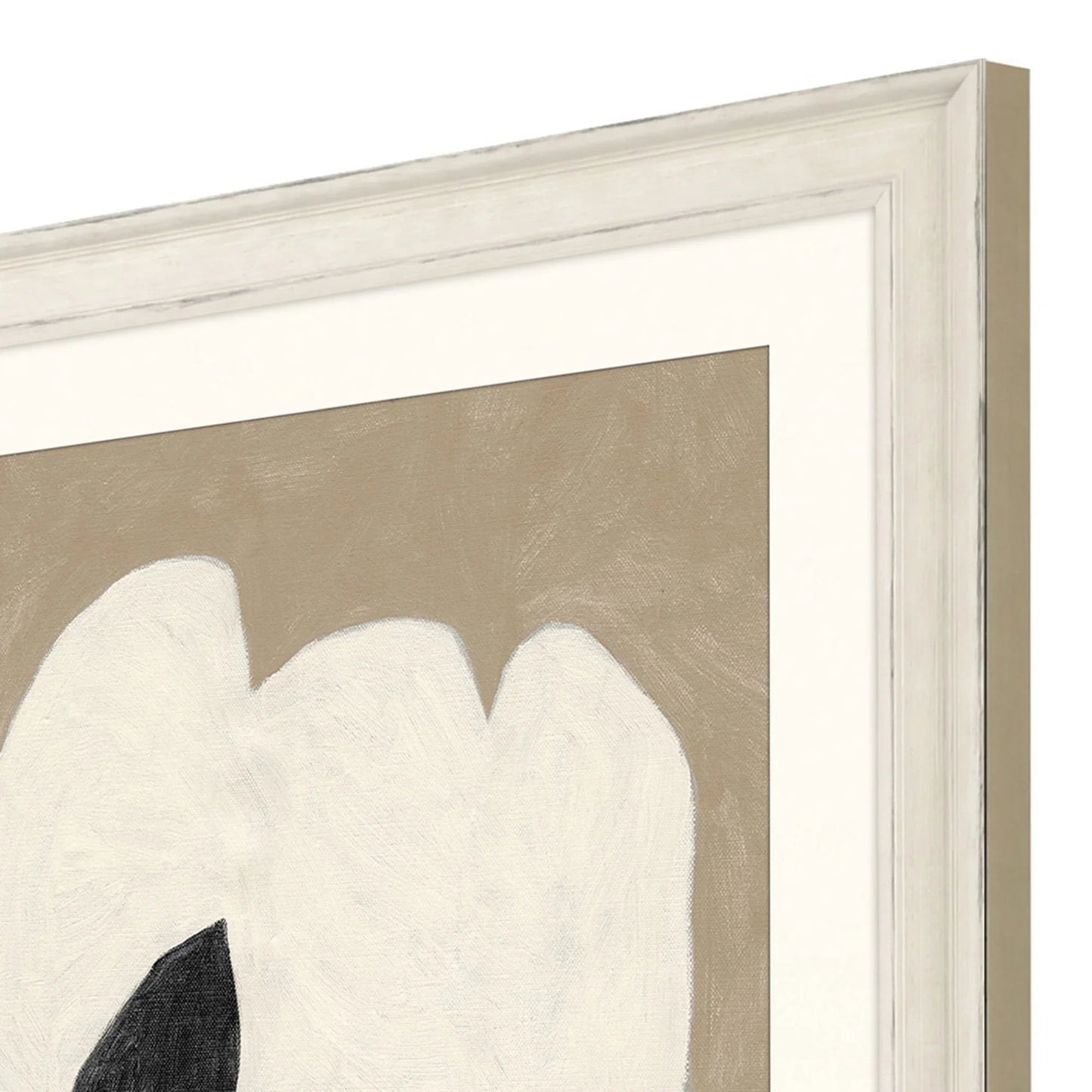 Delicate Sketch Wood White Framed Wall Art