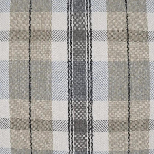 Dellwood Plaid Check Tan Grey Large Throw Pillow Insert - LOOMLAN - D.V. Kap - Throw Pillows