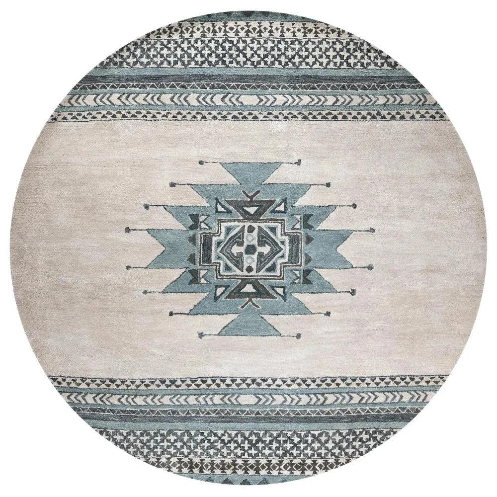 Deme Wool Blue Hallway Kitchen Runner Rug - LOOMLAN - LOOMLAN - Area Rugs