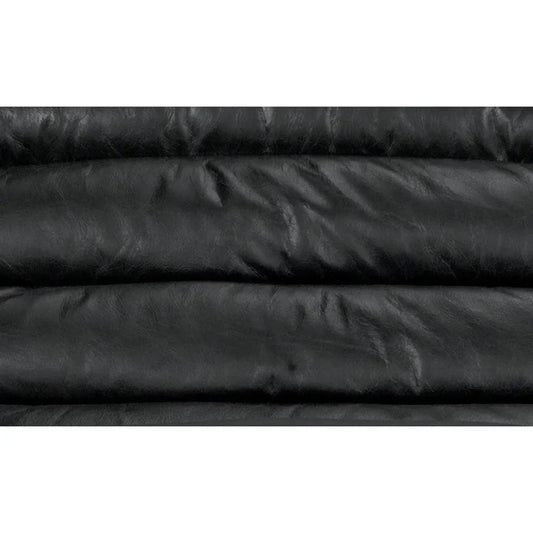 Demeter Chair, Metal and Leather - LOOMLAN - Noir - Accent Chairs