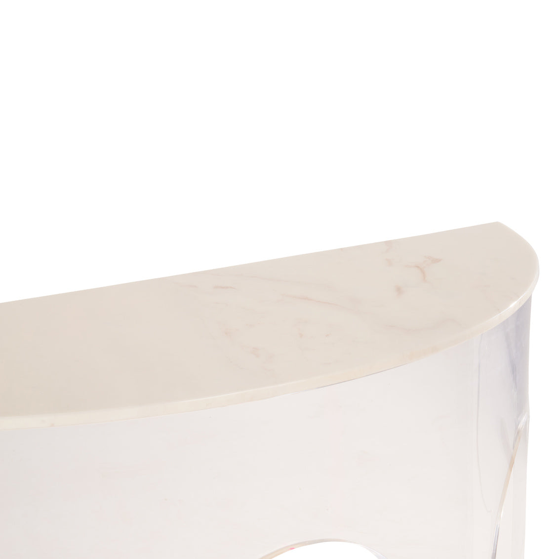 Demilune Marble Top Console Table
