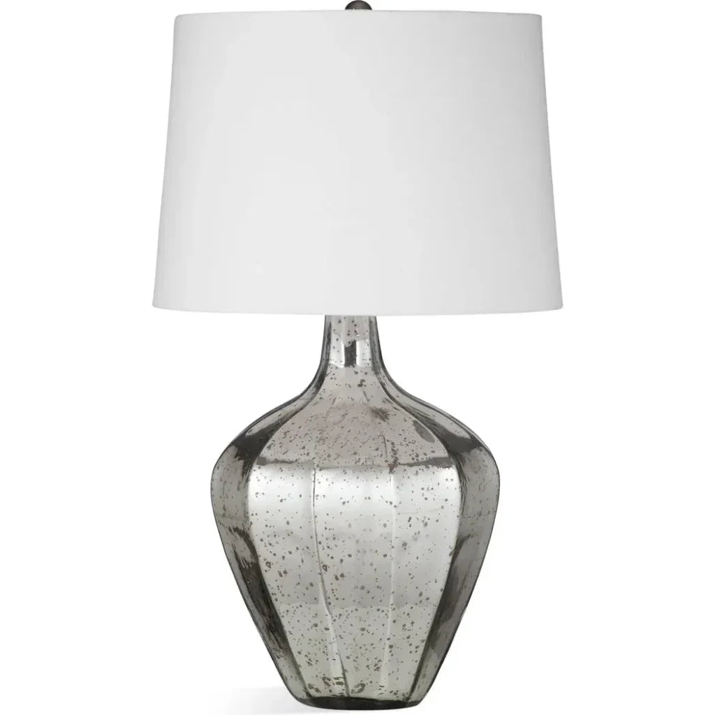 Diamond Glass Silver Table Lamp - LOOMLAN - Bassett Mirror - Table Lamps