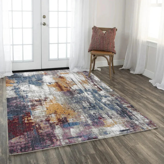 Diel Abstract Orange Large Area Rugs For Living Room - LOOMLAN - LOOMLAN - Area Rugs