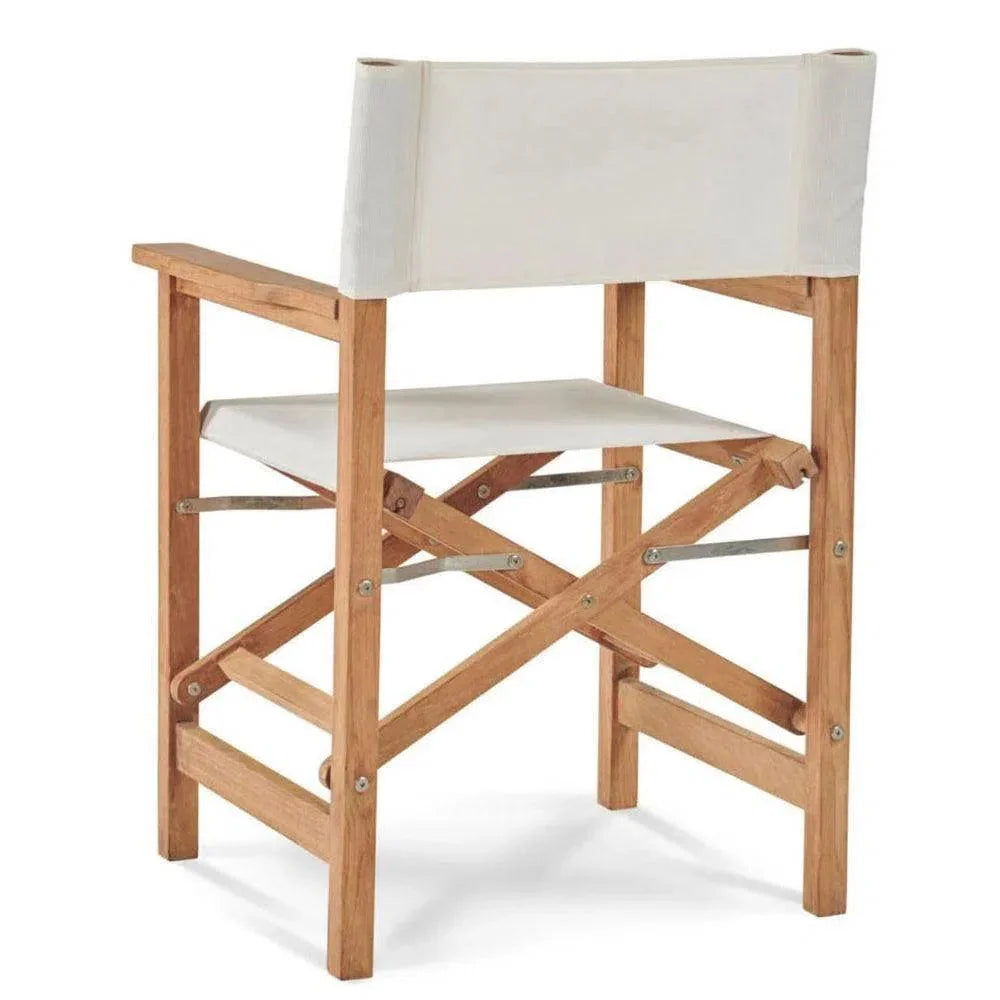 Director Teak Folding Outdoor Folding Armchair-Outdoor Dining Chairs-HiTeak-LOOMLAN