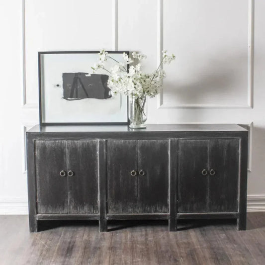 Distressed Black Sideboard Buffet Campana - LOOMLAN - Peninsula Home - Sideboards