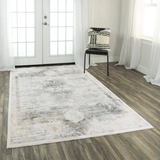 Dite Diamond Gray Kitchen Hallway Runner Rug - LOOMLAN - LOOMLAN - Area Rugs