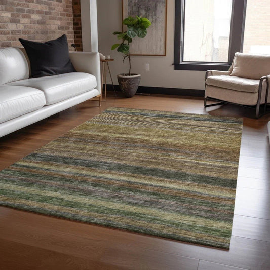 Doravine Brown Washable Indoor - Outdoor Rug - LOOMLAN - LOOMLAN Rugs - Outdoor Rugs