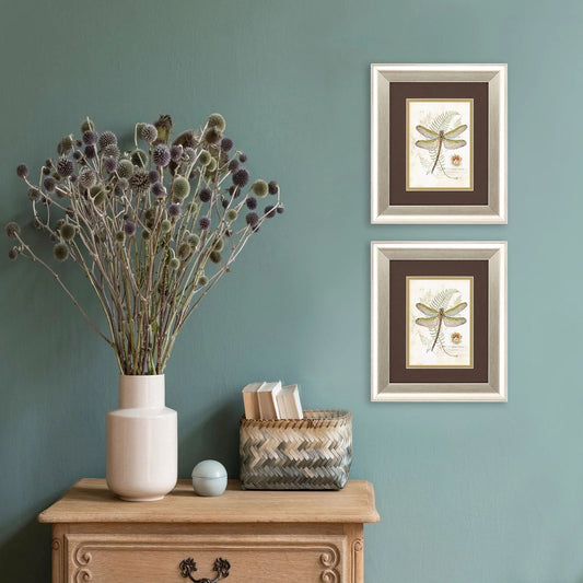 Dragonfly Neutral Framed Wall Art 2PC