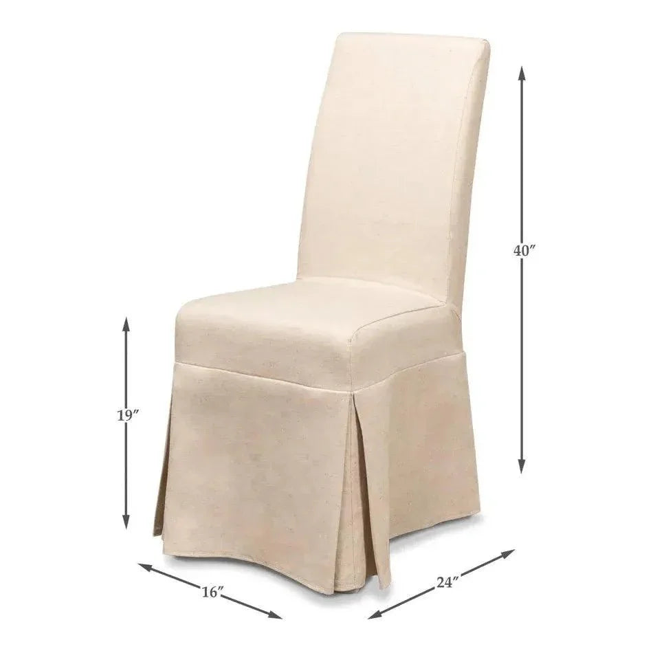 Draped Dining Chairs Set of 2 - LOOMLAN - Sarreid - Dining Chairs
