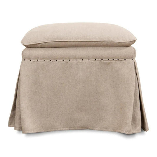 Draped Skirted Ottoman (Set of 2) - LOOMLAN - Sarreid - Ottomans