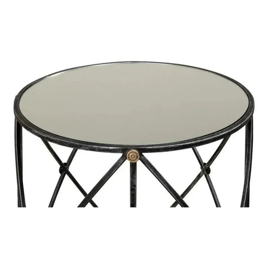 Drum & Fife Lamp Table Side Table Marble Top - LOOMLAN - Sarreid - Side Tables