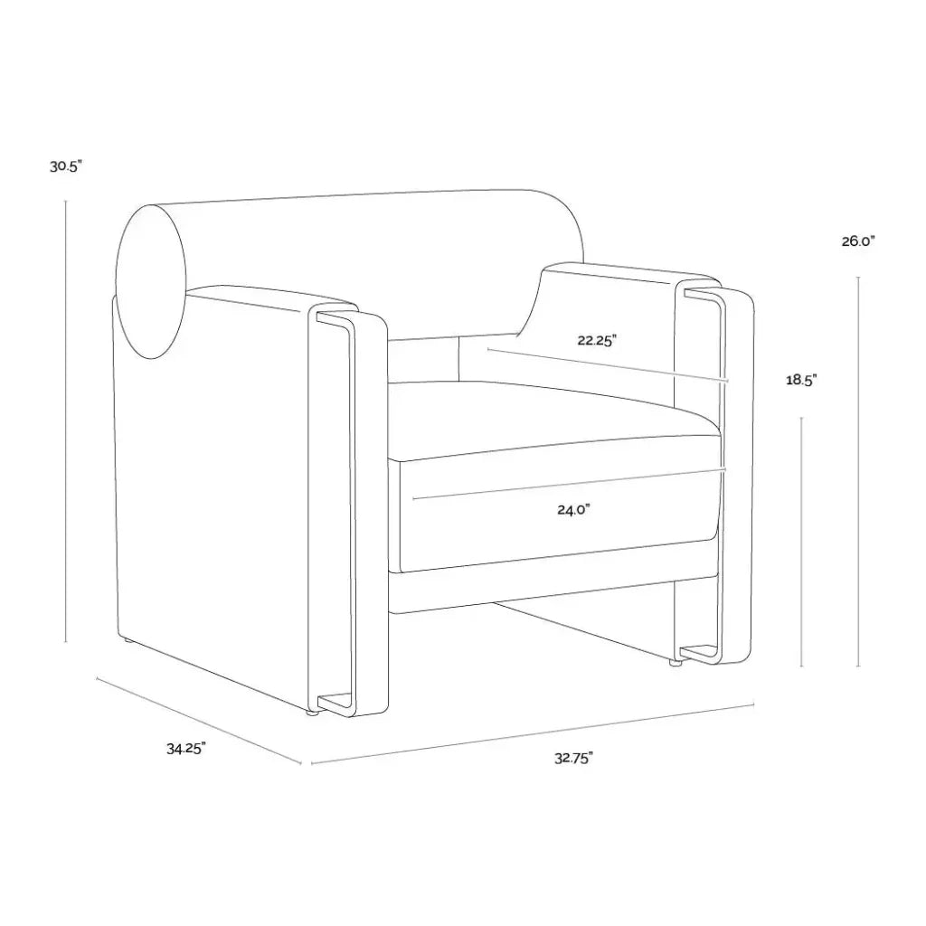Edgar Performance Fabric Lounge Chair-Lounge Chairs-SUNPAN-LOOMLAN