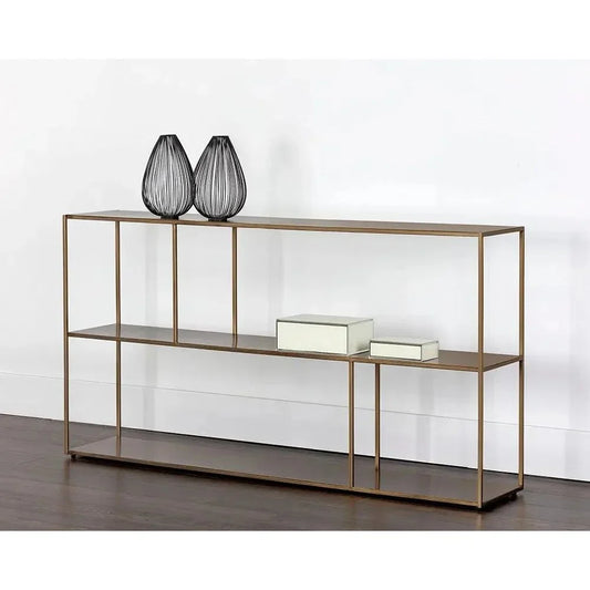 Eiffel Stylish Iron Low Etagere-Etageres-SUNPAN-LOOMLAN