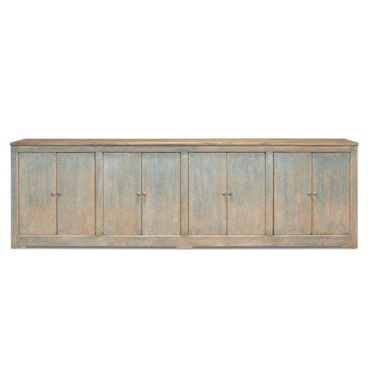 Eight Is Enough Extra Wide Sideboard Antique Blue - LOOMLAN - Sarreid - Sideboards