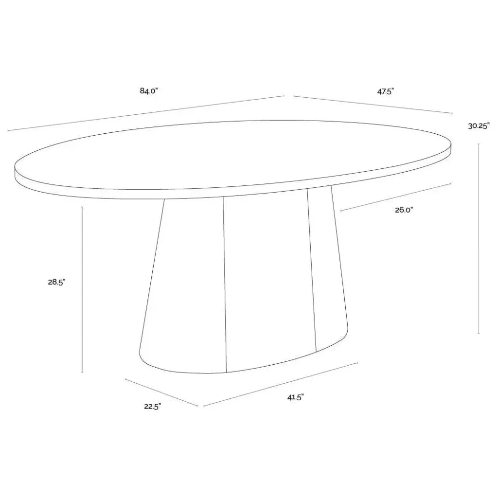 Elina Wooden Oval Dining Table-Dining Tables-SUNPAN-LOOMLAN