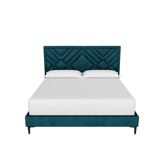 Elizio Fabric Mid - Century Styled Bed - LOOMLAN - SUNPAN - Beds