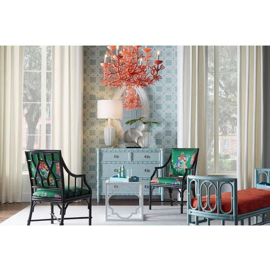 Ella Black Rattan Frame Armchair - LOOMLAN - Wildwood - Dining Chairs