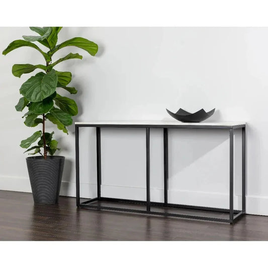 Ellery Marble Top Sofa Table - LOOMLAN - SUNPAN - Console Tables