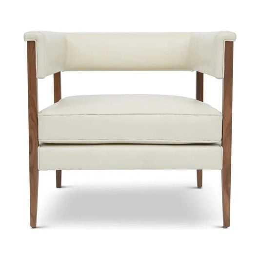 Elliot Semi Aniline Leather Accent Chair - LOOMLAN - One For Victory - Accent Chairs