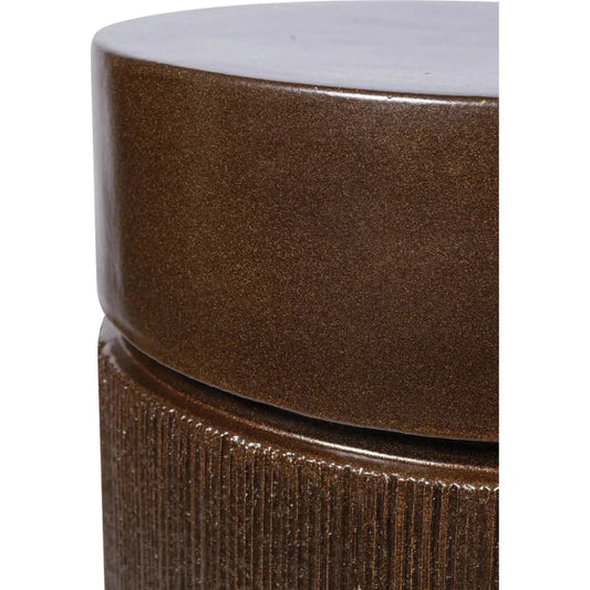 Ellipse Accent Table - Pyrite Brown Outdoor End Table - LOOMLAN - Seasonal Living - Outdoor Side Tables