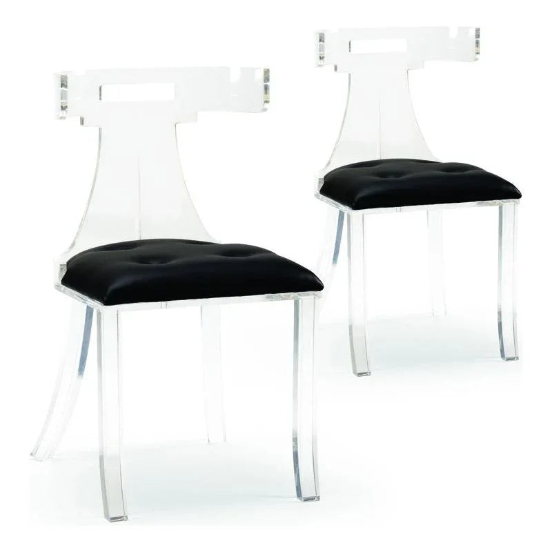 Elsa Acrylic Made Armless Chair (Set of 2) - LOOMLAN - Wildwood - Dining Chairs