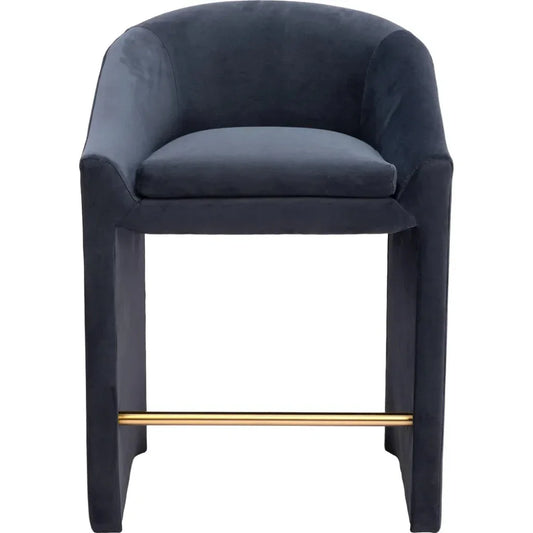 Emas Counter Stool Midnight Gray - LOOMLAN - Zuo Modern - Counter Stools