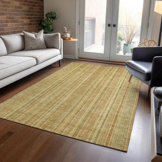 Emberith Gold Washable Indoor - Outdoor Rug - LOOMLAN - LOOMLAN Rugs - Outdoor Rugs