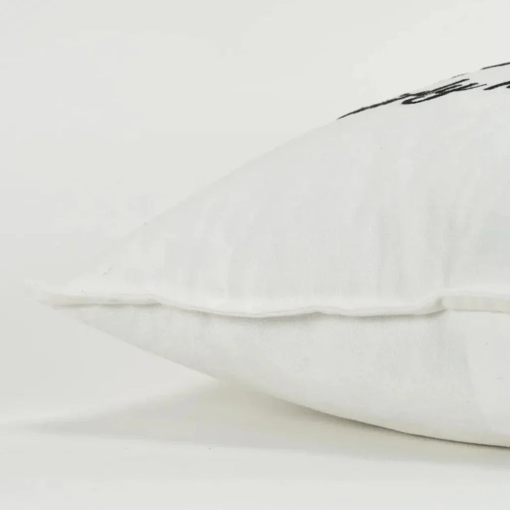 Emma White Throw Pillow With Down Insert - LOOMLAN - LOOMLAN - Throw Pillows