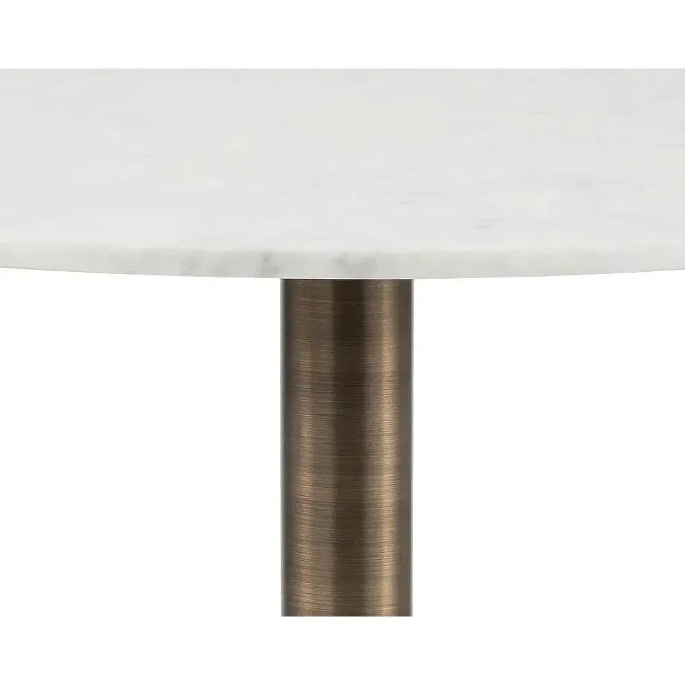 Enco Marble Top Round Bistro Table-Dining Tables-SUNPAN-LOOMLAN