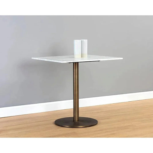 Enco Marble Top Square Bistro Table-Dining Tables-SUNPAN-LOOMLAN