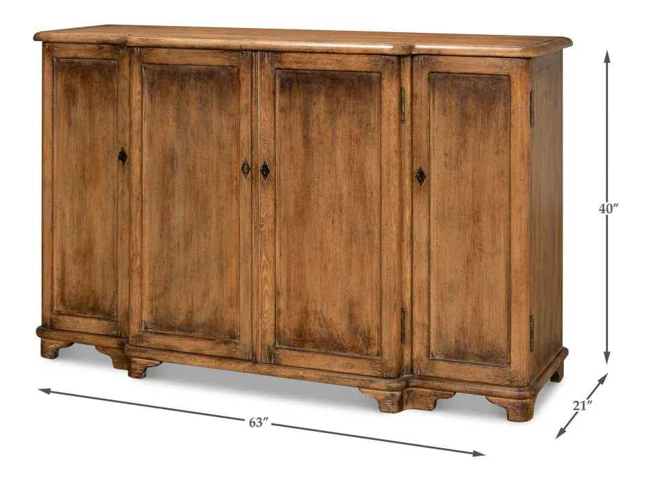 Entree Four Door Wooden Sideboard - LOOMLAN - Sarreid - Sideboards