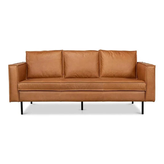 Esprit Leather Sofa Mid - Century Modern - LOOMLAN - Sarreid - Sofas & Loveseats