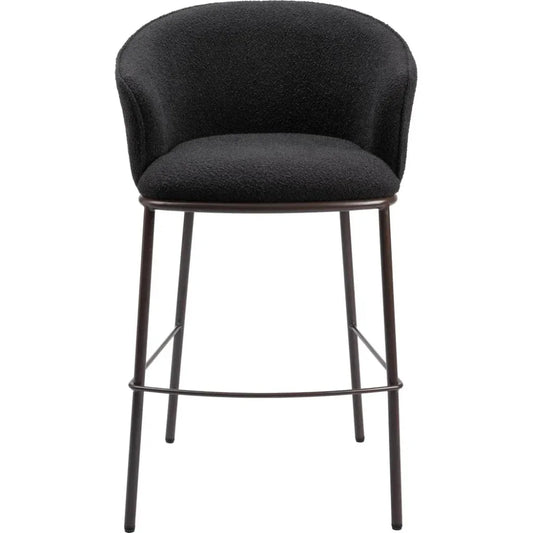 Essen Barstool Black & Bronze - LOOMLAN - Zuo Modern - Bar Stools