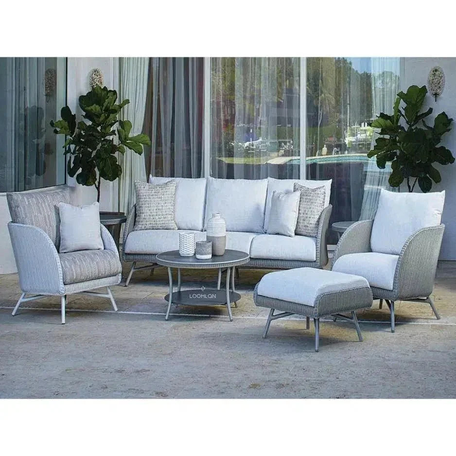 Essence Ottoman All Weather Wicker Furniture-Outdoor Ottomans-Lloyd Flanders-LOOMLAN