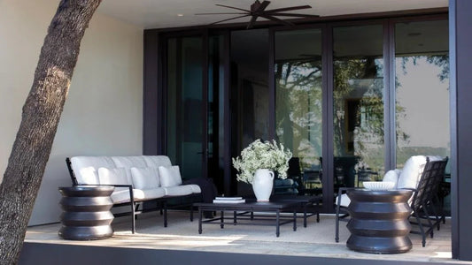 Eterna Black Sand Matte Comfort Patio 3 - Seat Sofa - LOOMLAN - Seasonal Living - Outdoor Sofas & Loveseats