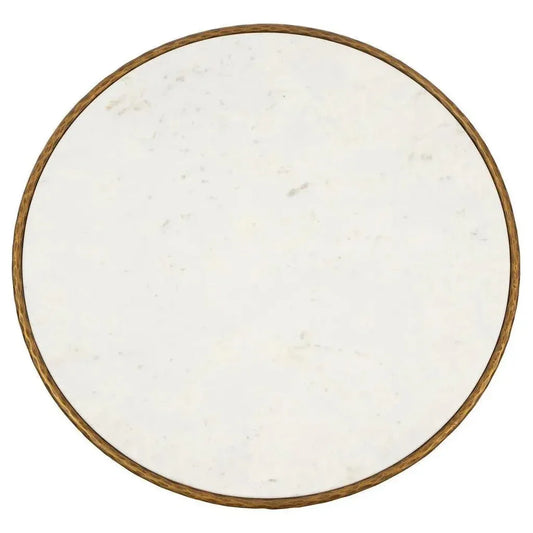 Evelyn Marble Topped Round Coffee Table - LOOMLAN - Furniture Classics - Coffee Tables