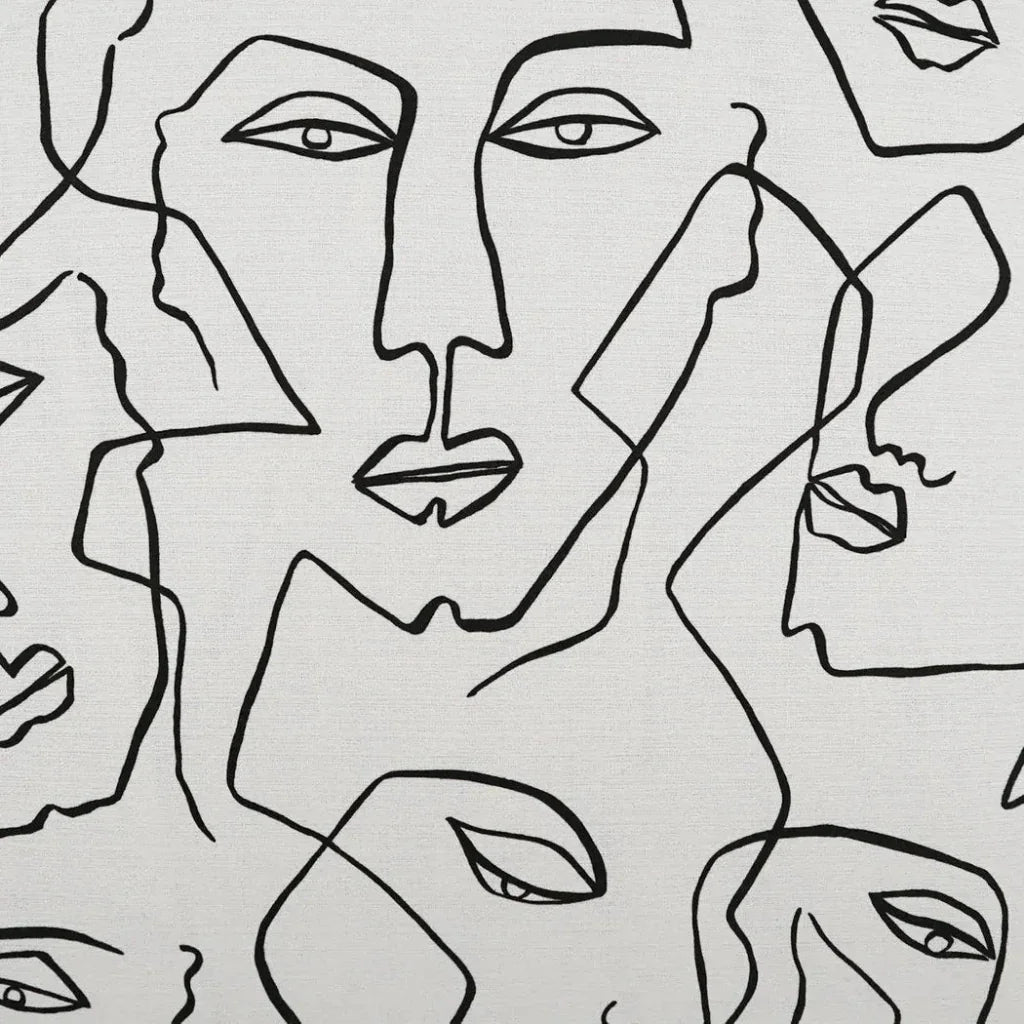 Face Up White Throw Pillow With Insert - LOOMLAN - D.V. Kap - Throw Pillows