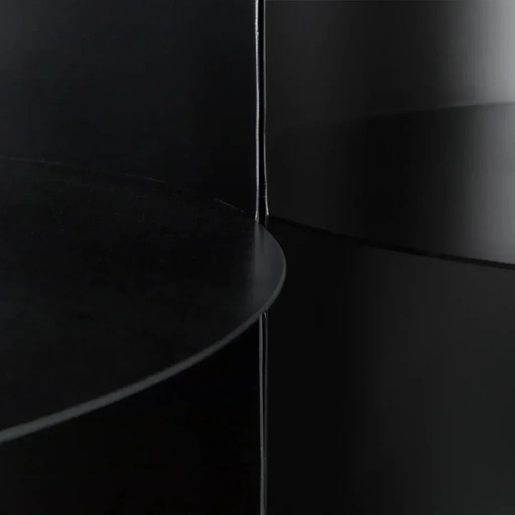 Fassbender Steel Black Etagere (Set of 3)-Etageres-Noir-LOOMLAN