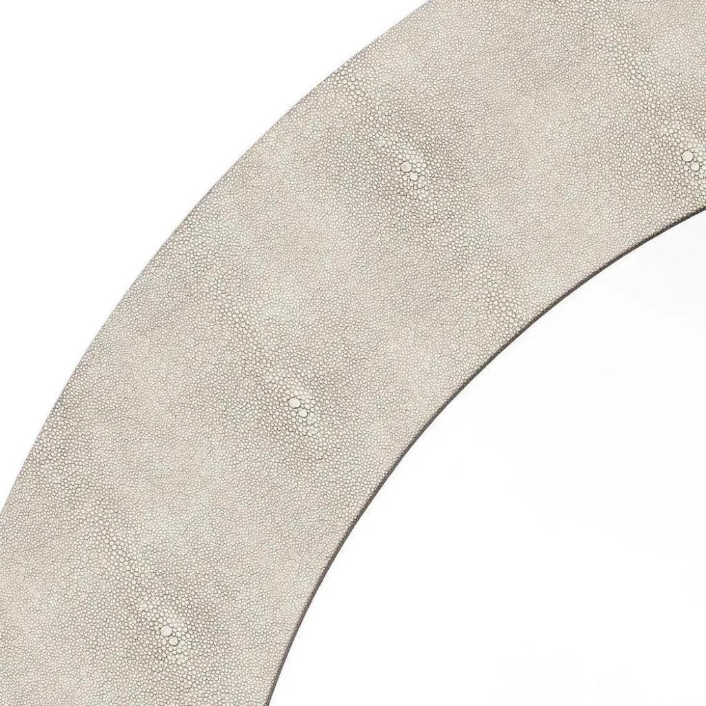 Faux Shagreen Chester Round Wall Mirror - LOOMLAN - Jamie Young - Wall Mirrors